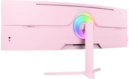 Arozzi Nova 49" Gaming Monitor - Curved - DQHD VA - 165Hz - USB-C - Roze — thumbnail 2