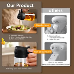2-stuks-450ml-olie-sprayfles-olie-azijnstellen-glas-olijfolie-sprayer-olie-sprayer-keukengereedschap-bbq-accesoires-oliespuit-glazen-oliespray-voor-airfryers-en-salades-vaatwasserbestendig-zwart-en-wit — thumbnail 4