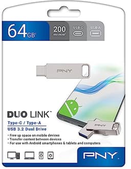 64GB DUO LINK USB 3.2 Type-C Dual Flash Drive - Externe Mobiele Opslag voor Android Apparaten en Computers - Snelheid tot 200MB/s — thumbnail 7