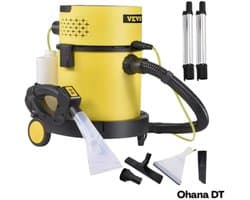 Vevor - Nat Droog Stofzuiger - 4 in 1 Vloerreiniger - Nat Droog Zuiger - Krachtige 1200W Motor - HEPA & Sponsfilter - 5 Borstels