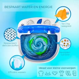 Mini Wasmachine met Centrifuge - Compact en Efficiënt voor Reizen en Kamperen — thumbnail 5