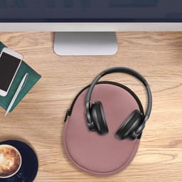 kwmobile hoes geschikt voor Anker Soundcore Q20i - 20 x 16 cm - Beschermhoes voor headset in donkerroze - Van neopreen — thumbnail 5