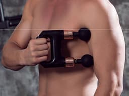 Massage Gun – Dubbele Lichaams- en Rugmassager met 8 Opzetstukken – 69418 — thumbnail 3