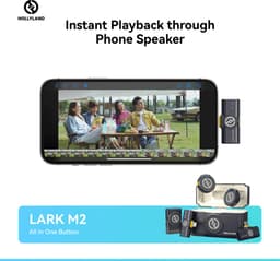 Hollyland Lark M2 Wireless Microphone for iPhone14 & Below, Mini Magnetic Microphone, 300m Range, Hi-Fi Audio, Noise Cancelling, 30h Use, Video Recording, Lightning — thumbnail 5