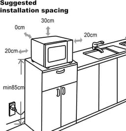 34 Liter 8-in-1 Magnetron met Grill en Hete Luchtfunctie - Multifunctionele Combimagnetron voor Gezond Koken en Snel Koken — thumbnail 5