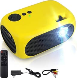 SCH® Draagbare beamer - Beamer - Projector - Mini Beamer - Geel - 14cm x 9cm x 6cm — thumbnail 1