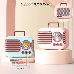 JeiibrZui Mini Bluetooth Speaker - Draadloze Bluetooth-speaker - 5 uur speelduur 400 mAh batterij - 1 stuks - Roze — thumbnail 2