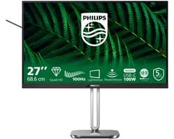 Philips 5000 series 27B2G5601 - QHD IPS USB-C Monitor - 100w - 27 inch - 5 jaar garantie - Licht Sensor - Powersensor