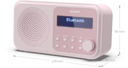 Sharp DR-P420 ROZE draagbare radio met klok — thumbnail 5
