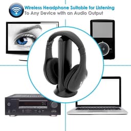 JeiibrZui Draadloze Tv-hoofdtelefoon - Bluetooth-hoofdtelefoon Met Ruisonderdrukking - Voor Tv-kijken En Online Chatten - 1 - Zwart — thumbnail 3