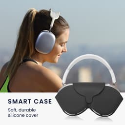 kwmobile cover voor over-ear koptelefoon - geschikt voor Apple AirPods Max / AirPods Max 2 - Van flexibel silicone - In zwart — thumbnail 4