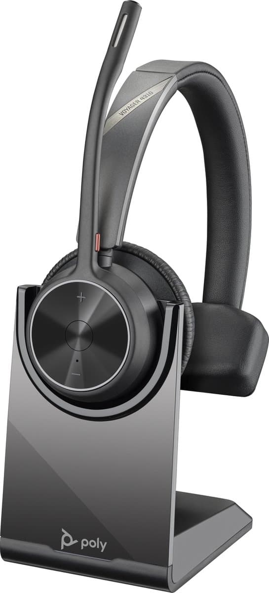 Poly Voyager 4310 Headset +BT700 dongle +Charging Stand — afbeelding 1