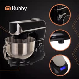 Ruhhy keukenmachine 5,5 l verwarmde kom en ingebouwde weegschaal, timer en 11 snelheden — thumbnail 3