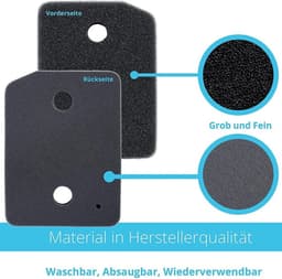 Drogerfilter - 4 stuks - PU-spons - 207 x 157 x 30 mm - Drogerbasisfilter - Drogerfilter - Geschikt voor Miele filterspons filtermat fijn — thumbnail 8