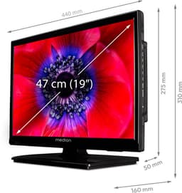 MEDION 47 cm (19 inch) HD TV (perfect voor camping, camper, vrachtwagen, tuin, 12V autoadapter, Triple Tuner, HDMI, USB), MD 819000 — thumbnail 9