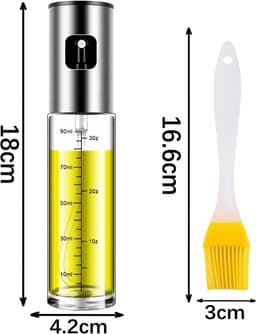 Oil Spray Bottle voor Air Fryer - Olie Spray voor Koken met Kom en Trechter - Olie Sprayer voor Salade, Grillen, Keuken Bakken - 2 Stuks — thumbnail 7