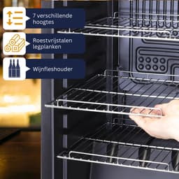 Sommertal Koelkast – Stille Drankkoelkast met LED Touchscreen en Slot – Mini Koelkast – 48L – Zwart — thumbnail 6