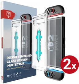 2-Pack Rosso Screenprotector Geschikt voor Nintendo Switch 2 - 9H Tempered Glass - Beschermglas - Glasplaatje - Case Friendly - Met Installatietray - Eenvoudige montage — thumbnail 1