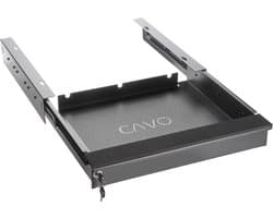 CAVO Laptop bureaulade afsluitbaar 480 x 446 x 80 mm zwart Bureaulade voor onderbouw van SOTECH