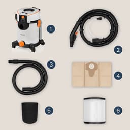 Zeegma Zonder Wash 1400W – Krachtige stofzuiger met wasfunctie – Tapijtreiniger en bekledingreiniger – Waterstofzuiger met HEPA-filter – Inclusief extra uitwasbaar filter – Voor auto, meubels en vloeren – 4L tank – 20L kunststof reservoir, 13m bereik — thumbnail 3