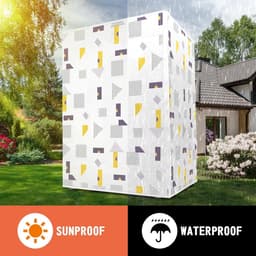 Zeynomax - Waterdichte Stofdichte Wasmachine Cover met Installatie Kits - Volledig Overdekte Beschermhoes voor Thuis Wasserij - Duurzame Hoes voor Wasmachine en Droger — thumbnail 4
