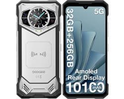 DOOGEE S200 5G - Robuuste Smartphone - Robuuste Telefoon - Android 14 - 32GB RAM + 256GB ROM/2TB TF - 10100 mAh/33W - 6,72 inth + 120Hz - 100MP+20MP Nachtzichtcamera-Zilver