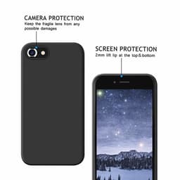 Geschik voor iPhone 7/8/SE schaal siliconen Zwart — thumbnail 5