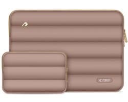 Tech-Protect Puffy Laptop Hoes 13 14 Inch Walnoot Schokbescherming