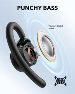 RFWR® Open-Ear Hoofdtelefoon met Verstelbare Oorhaken en Krachtig Geluid - 36U Speeltijd, IP55, Bluetooth 5.4 — thumbnail 4