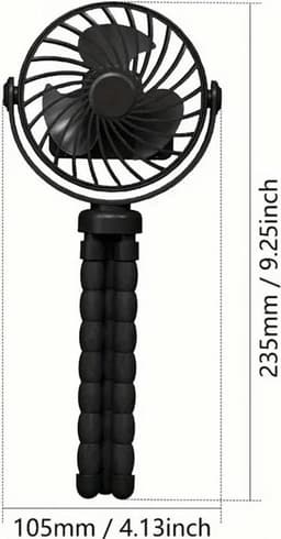 Handventilator - Draagbare Ventilator Oplaadbaar -Roze - Hand Tafelventilator Draadloos - Kinderwagen Mini Fan - 3 Standen - mini ventilator - festival ventilator - octopus ventilator — thumbnail 5