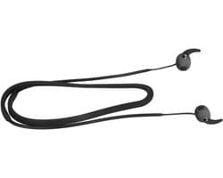kwmobile Strap Compatible with Samsung Galaxy Buds 3 - Silicone Cord Holder for Wireless Earphones - Black