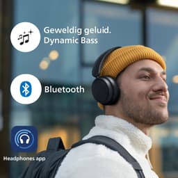 PHILIPS TAH5209BK lichtgewicht On Ear draadloze Bluetooth Headphones met Passive Noise Isolation - 65 uur afspeeltijd, natuurlijk geluid, heldere gesprekken, dynamische bass, 2 uur USB-laden - Zwart — thumbnail 7