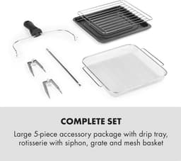Klarstein AeroVital easy touch heteluchtfriteuse 1700W 14L 16 programma's zwart — thumbnail 3