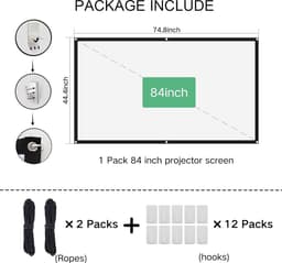 Mini beamer inclusief 84inch scherm - Mini projector - Mini beamer smartphone - Mini beamer met wifi en bluetooth. — thumbnail 3