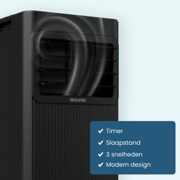 Auronic Mobiele Airco - 7.000 BTU - 3-in-1 - Airconditioning met 2 Raamafdichtingskits - Ventilator - Ontvochtiger - Tot 20m² - Zwart — thumbnail 6