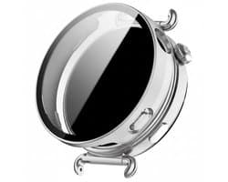 Watch case screenprotector - geschikt voor Huawei Watch GT6 41mm - hoesje - gehard glas - GT 6 41mm - volledige bescherming - mat zilver