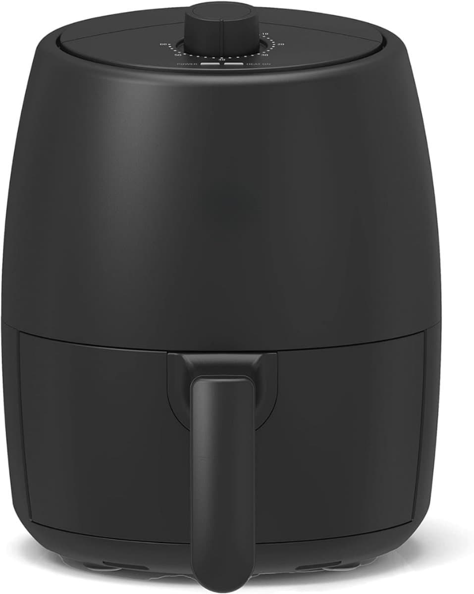 Quvo® Mini airfryer - Airfryer - Airfryer klein - Zwart - 22cm x 28cm x 27cm — afbeelding 1