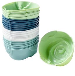 Taartvormpjes - 6,5*6,5*3 cm - Set van 24 - Siliconen taartvormpjes - Bakvormen - Antiaanbaklaag - Geschikt voor het maken van muffins, taarten, gebak en pudding - Herbruikbare muffinvormpjes - Geschikt voor ovens en airfryers - Roosvormig — thumbnail 1