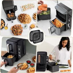 4 stuks spatbescherming, Geschikt voor Ninja Double Stack XL SL400EU en SL300EU, siliconen airfryer-vetspatbescherming, herbruikbaar, siliconen spatbescherming voor Ninja accessoires voor — thumbnail 4