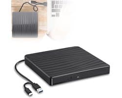 Externe DVD-speler - USB 3.0 - Type-C - draagbare CD DVD +/-RW ROM-speler - laptop PC Desktop - CD DVD-brander Reader - Windows XP / 2003 / Vista /7 /8/10/11 - Linux besturingssystemen - Compatibel - Zilver - Geschikt voor - Draagbaar gebruik