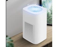 Luchtreiniger, uitgerust met HEPA-filter, ionengenerator en binnenluchtzuiveraar, voor mensen met allergieën (99% pollen en rook).