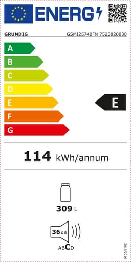GRUNDIG GSMI25740FN inbouw koelkast 309 L - E Energie - Deur op Deur — thumbnail 2