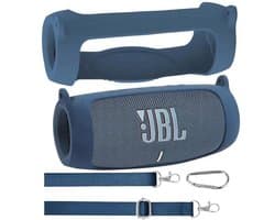 Siliconen Hoes voor Draagbare Bluetooth Luidspreker met Karabijnhaak en Schouderriem