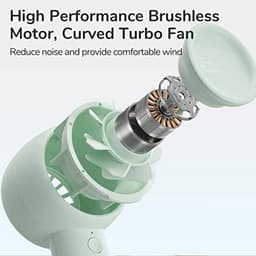 Draagbare vleugelloze mini-ventilator met 5 snelheden en 16 uur koeling — thumbnail 4
