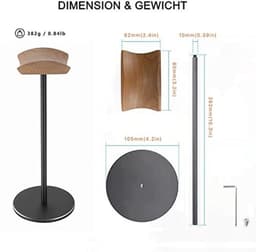 Houten Hoofdtelefoonhouder voor Alle Hoofdtelefoonmaten — thumbnail 5