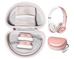 Beschermhoes voor Draadloze On-Ear Hoofdtelefoons - Afneembare Polsband, Compact Formaat, Roségoud