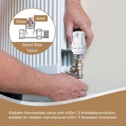4x Slimme Thermostaatknoppen Set voor Radiator - Universele M30 Fitting — thumbnail 5