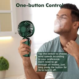 Draagbare Mini Ventilator Oplaadbare Handventilator 5 Snelheden 4200mAh Vouwbare USB Ventilator voor Binnen en Buiten — thumbnail 5