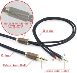 4.4mm Gebalanceerde Hoofdtelefoonkabel 3m (OCC Zilverkleurig Koper) voor Hifiman Sundara, Ananda, Arya, HE-Series — thumbnail 2