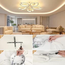 Dim- en kleurtemperatuur instelbare LED Plafondlamp met Afstandsbediening voor Woonkamer en Slaapkamer — thumbnail 2